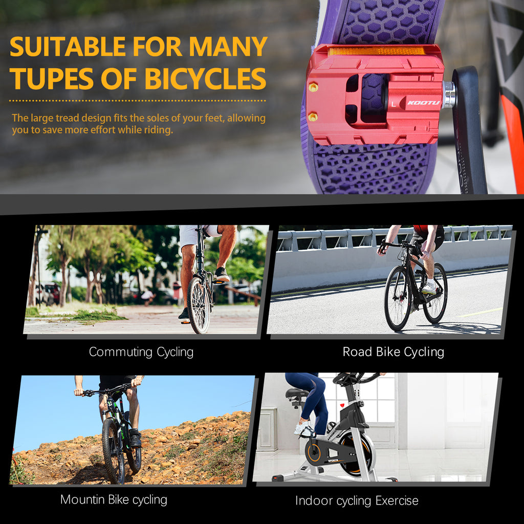 9/16 Inch Aluminum Non-Slip Folding Bike Pedals X21110