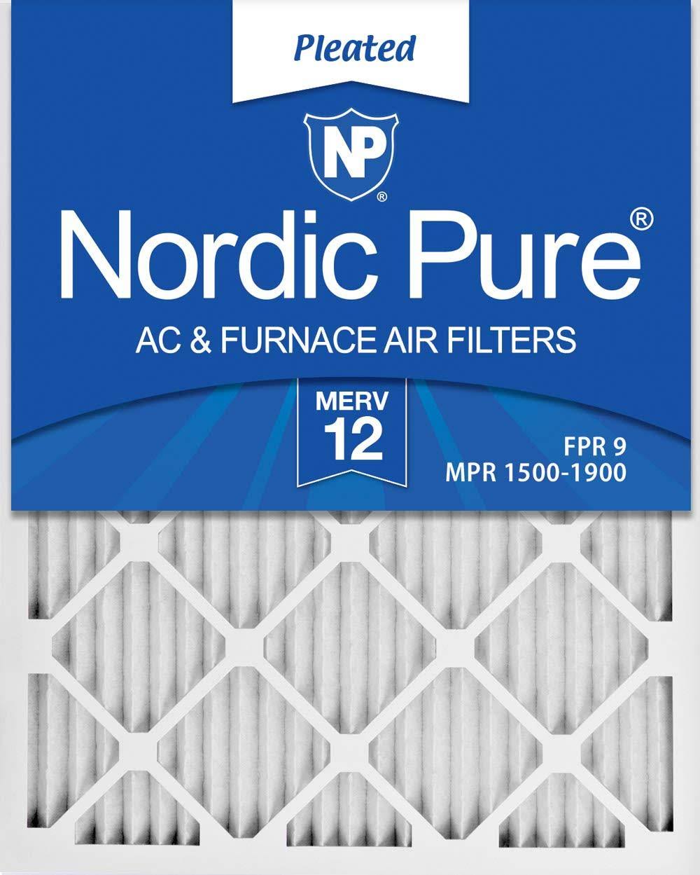 14x25x1 MERV 12 Pleated AC Furnace Air Filters 12 Pack U42585