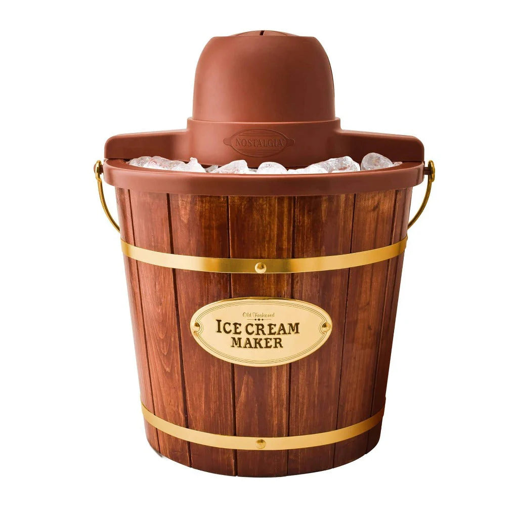 4-Quart Wood Bucket Ice Cream Maker H64958
