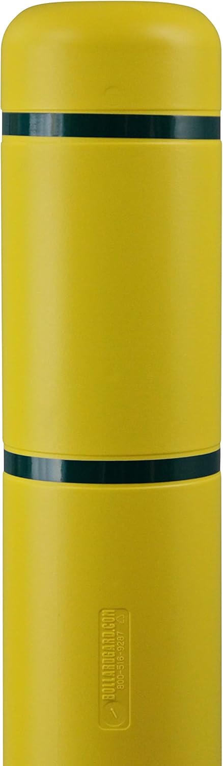 Yellow White Reflective Bollard Cover Pack of 2 S17988