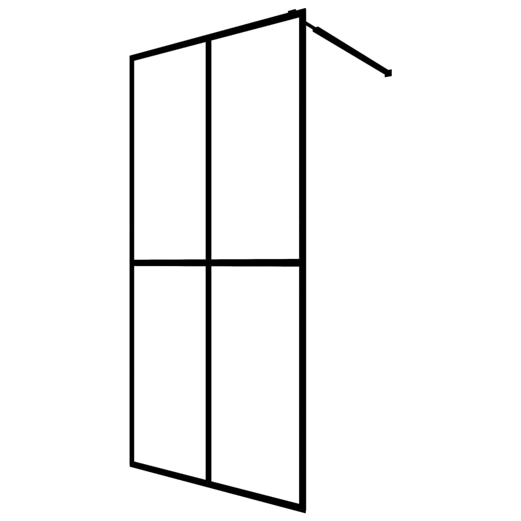 Walk-In Shower Screen Tempered Glass 39.4x22x76.8x22 D39443