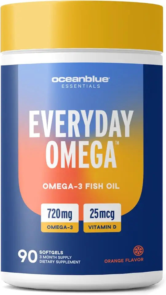 90 Count Burpless Fish Oil Supplement with Vitamin D3 W412