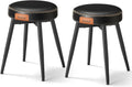 Ink Black Upholstered Dining Stools Set of 2 C96679