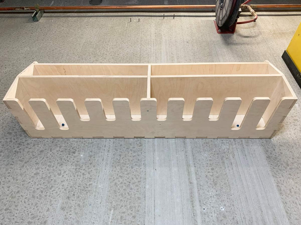 10-Slot Birch Plywood Drill Tool Holder Storage Rack Q80992