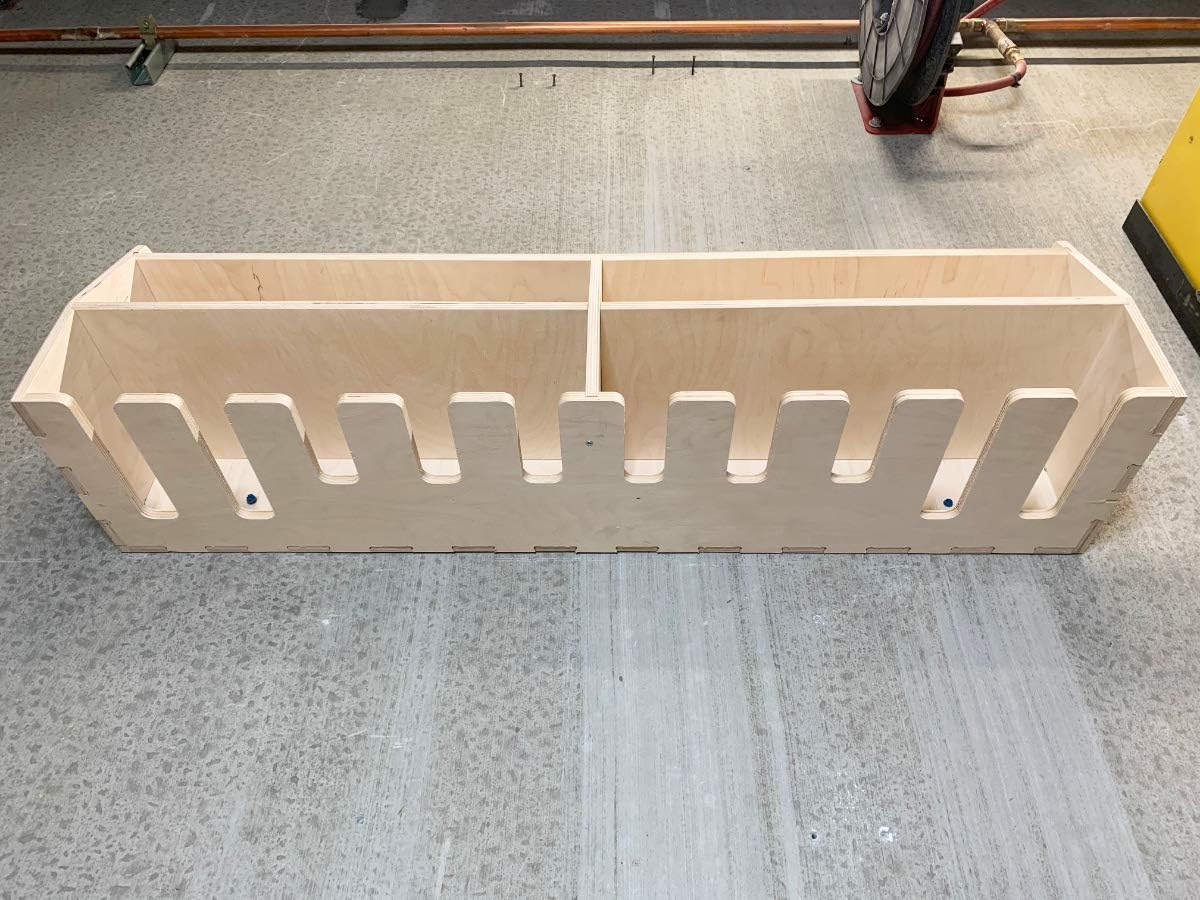 10-Slot Birch Plywood Drill Tool Holder Storage Rack Q80992