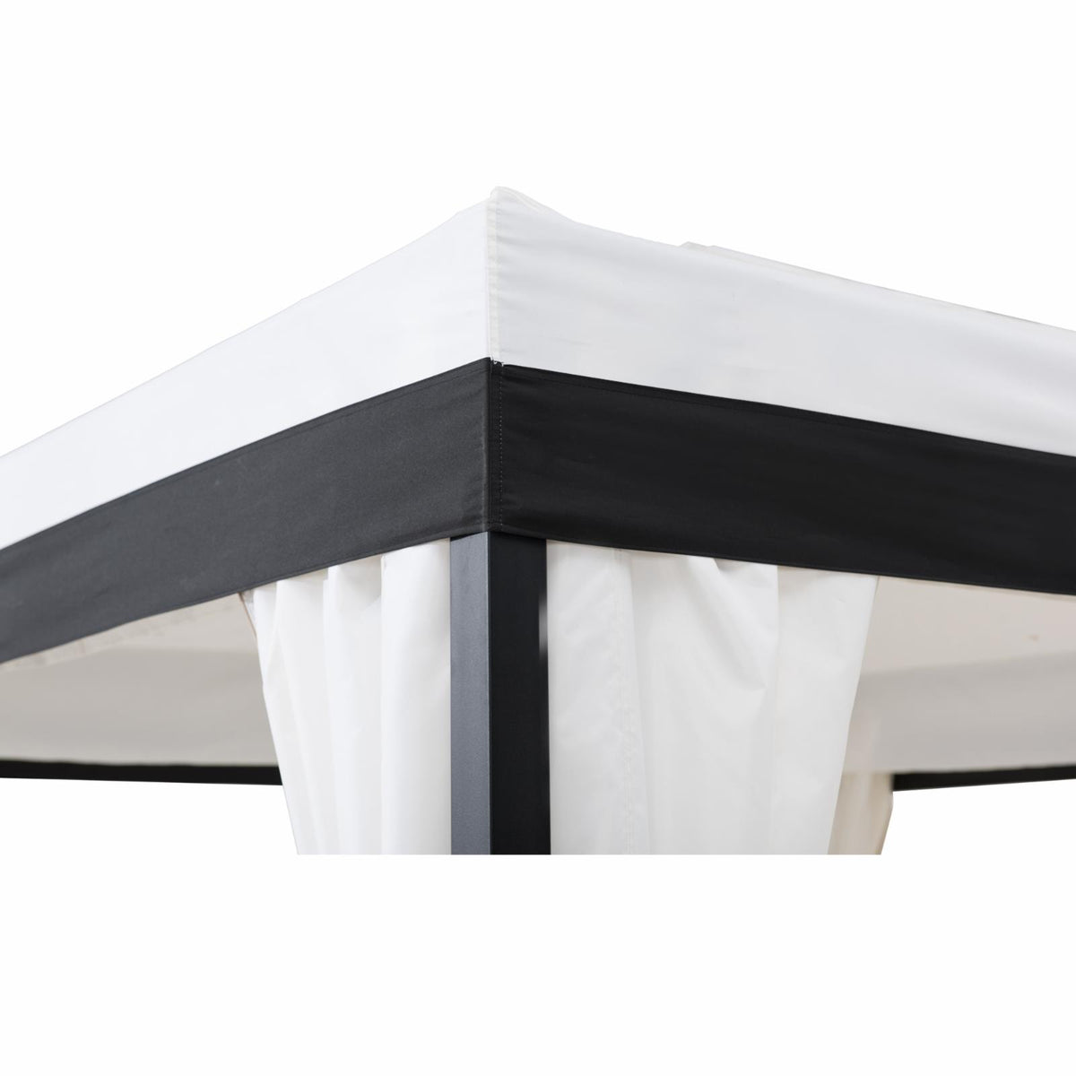 Black and White Steel Gazebo X109830
