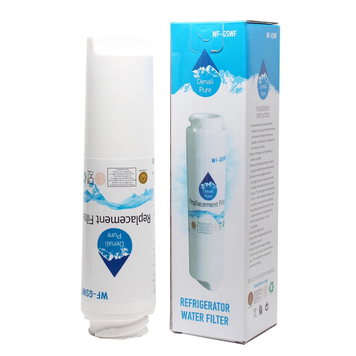 6-Pack Replacement Water Filter for Refrigerator L764