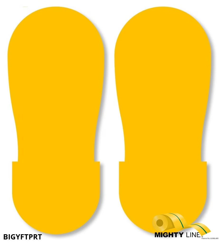Yellow Big Footprint - Pack of 50 R52694