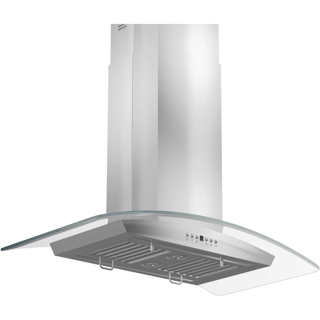 36 in. Island Mount Stainless Steel & Glass Range Hood W84081