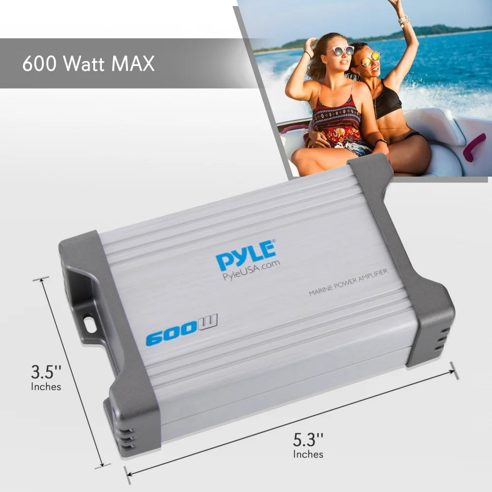 Waterproof 600 W 2 Channel Marine Power Audio Amplifier T682