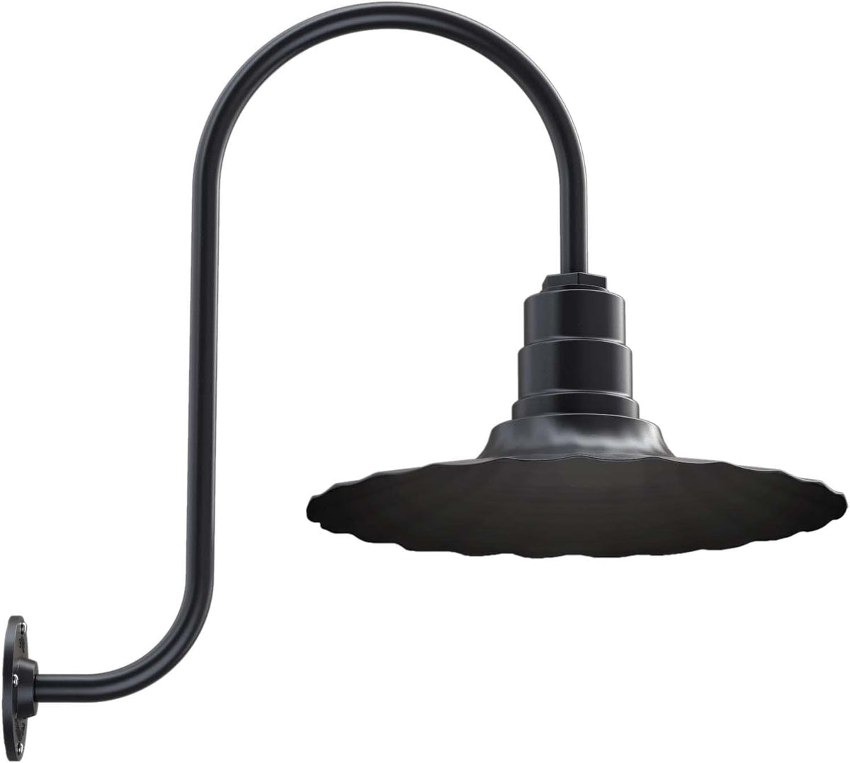 16 inch Radial Wave 23 inch Gooseneck Galvanized Barn Light S699537