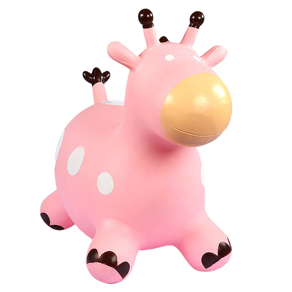 Inflatable Jumping Horse Toy with Air Pump (Pink) S6084