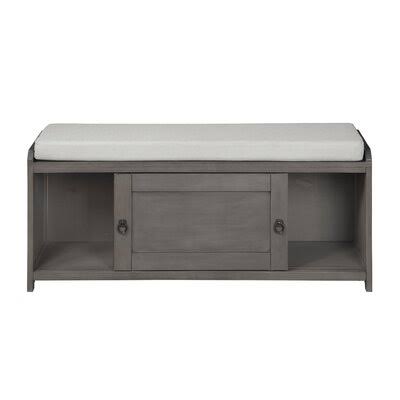 Wood Storage Bench with 2 Cabinets F495410