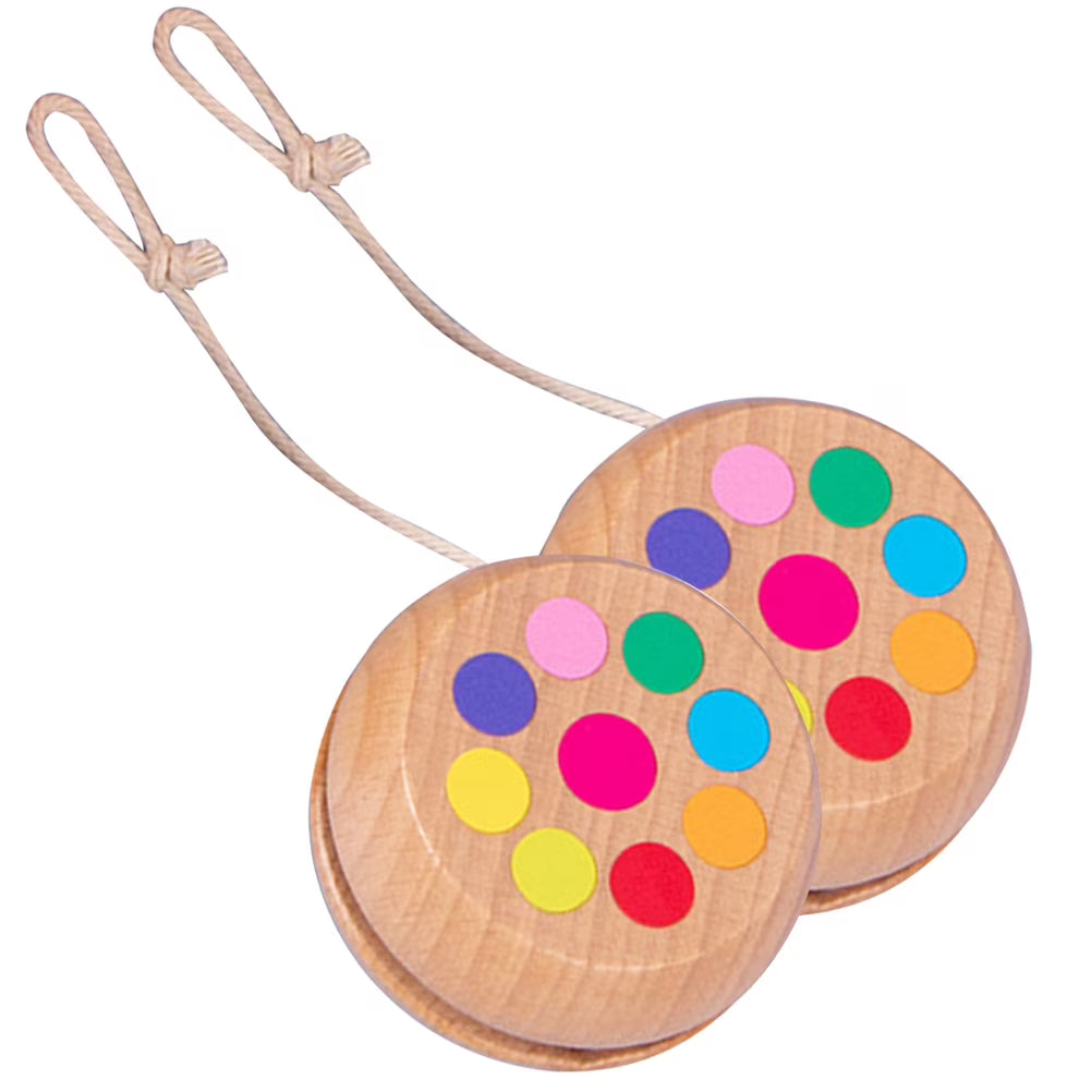 2 Pcs Wooden Yo-Yo Kids Toys O954839