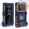 Waterproof Protective Case for Phones Up to 6.9 Inch with Lanyard D36478