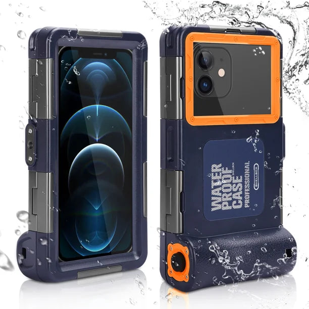 Waterproof Protective Case for Phones Up to 6.9 Inch with Lanyard D36478