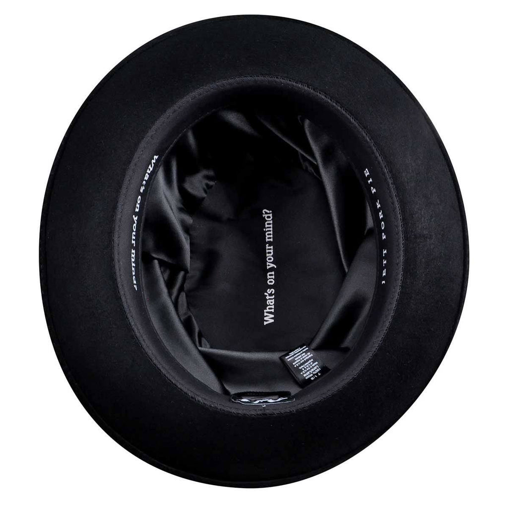 Black Pork Pie Hat W458