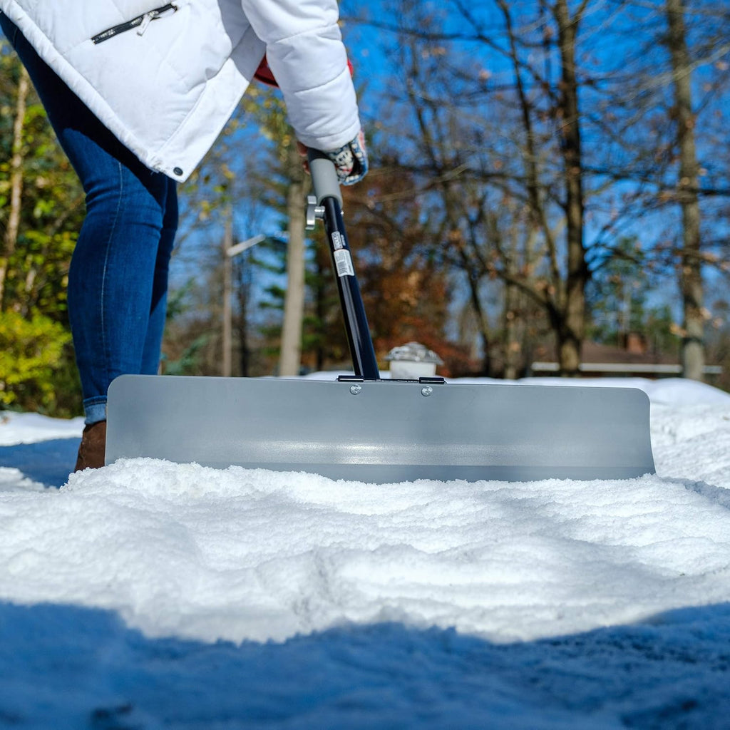 24" Heavy Duty Lightweight Snow Plow Shovel, Smoked Grey, Pack of 2 I1627