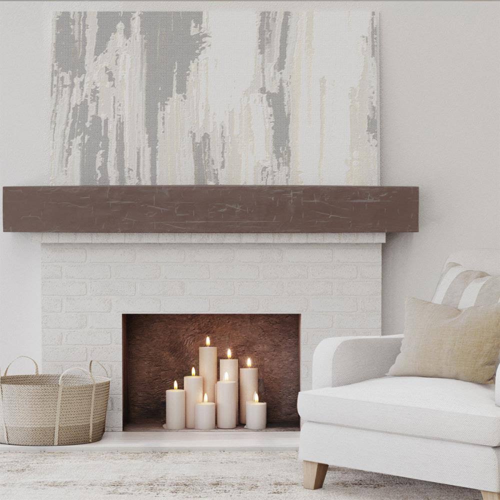 Aged Pecan Faux Wood Fireplace Mantel C47000