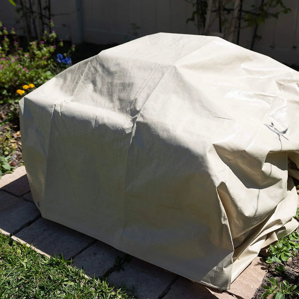 Heavy Duty Waterproof Tarp 12 mil Thick 12 feet by 16 feet Neutral Tan D333228