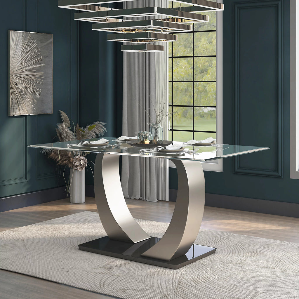 60-inch Glass Top Dining Table S39064