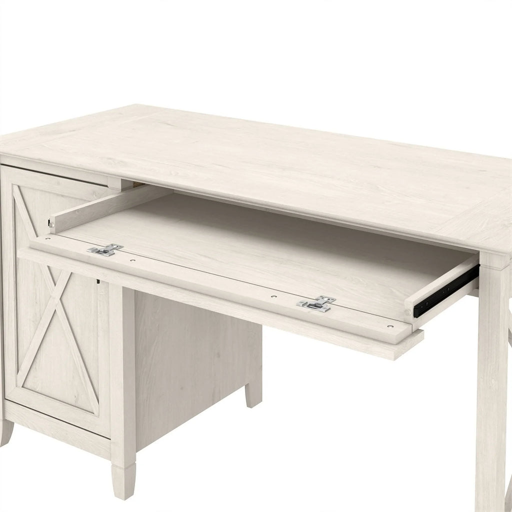 White Engineered Wood Computer Desk with Storage Z55588