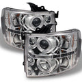 Chrome Clear LED Projector Headlights Pair L25877
