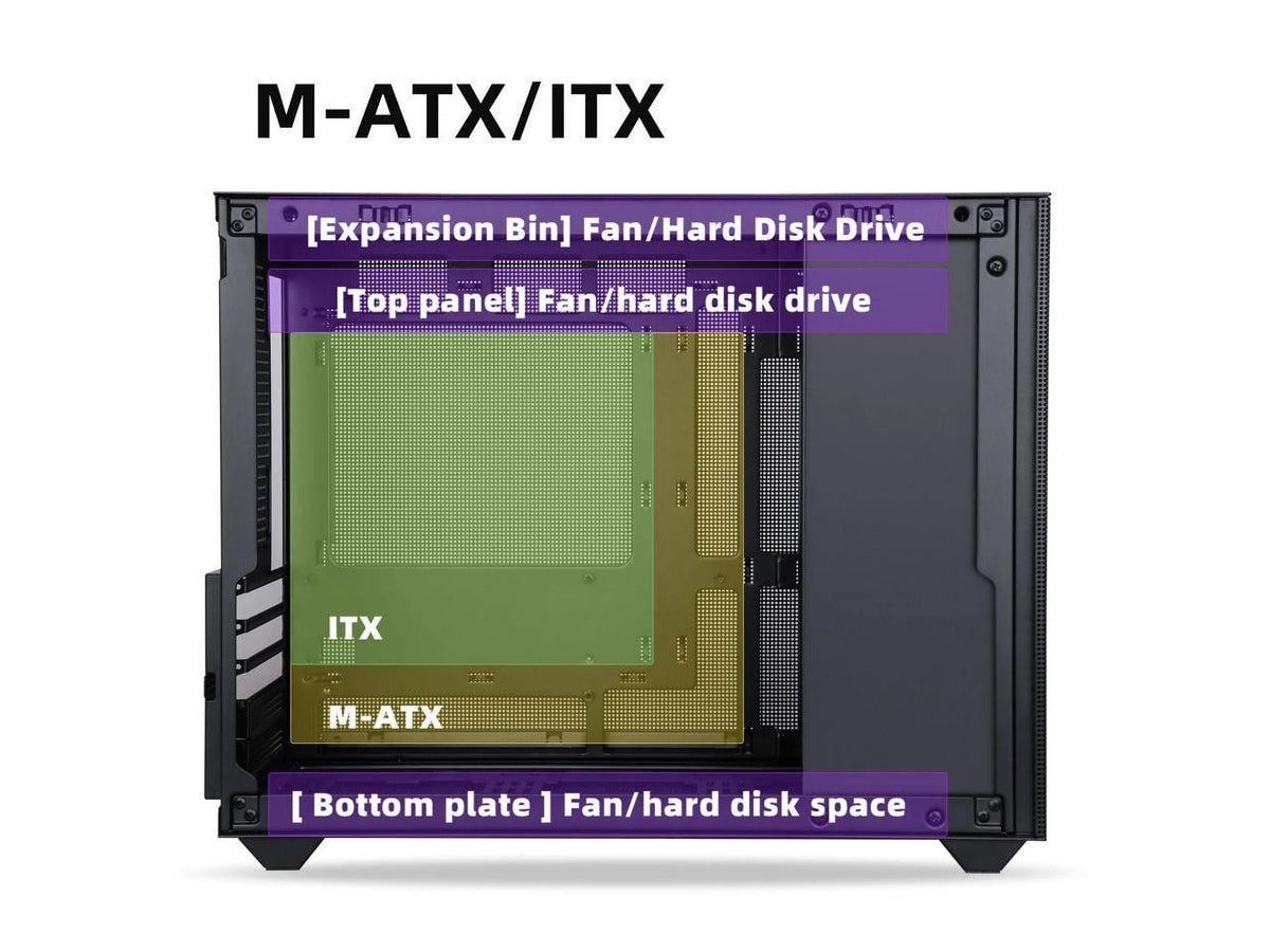 Black Micro ATX Mid Tower Computer Case with 120mm Fan R5959