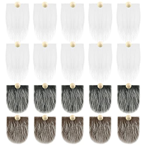 20 Pieces Christmas Gnome Beards Pre-Cut Faux Fur E937