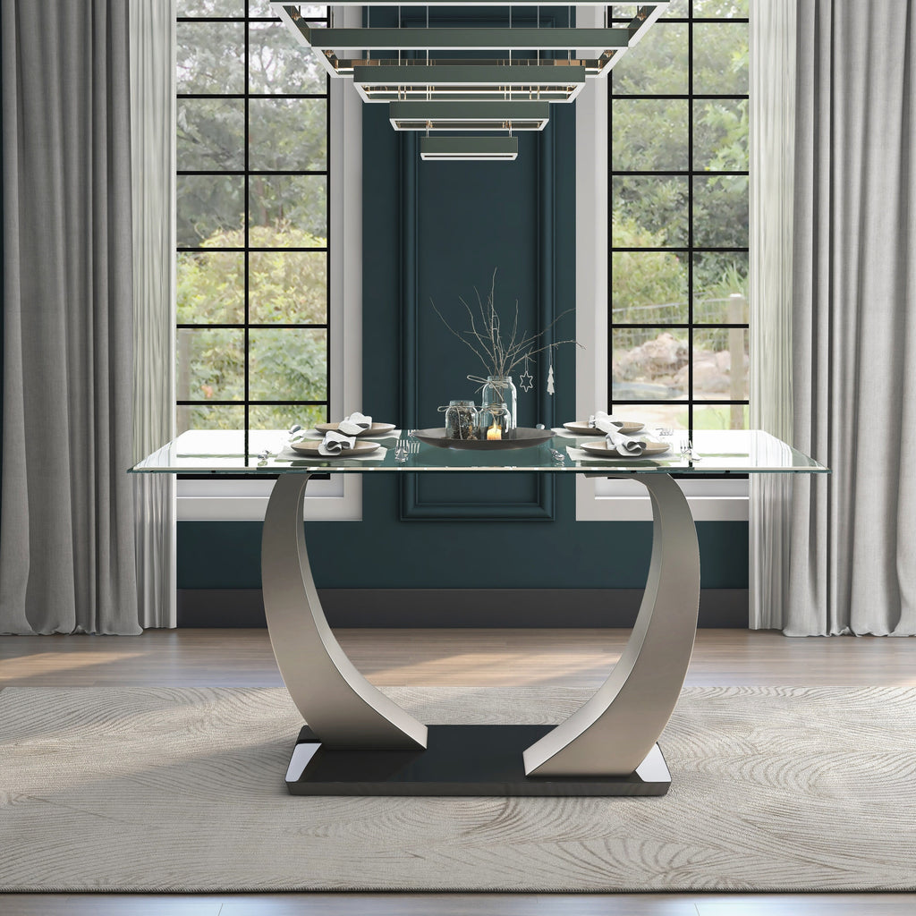 60-inch Glass Top Dining Table S39064