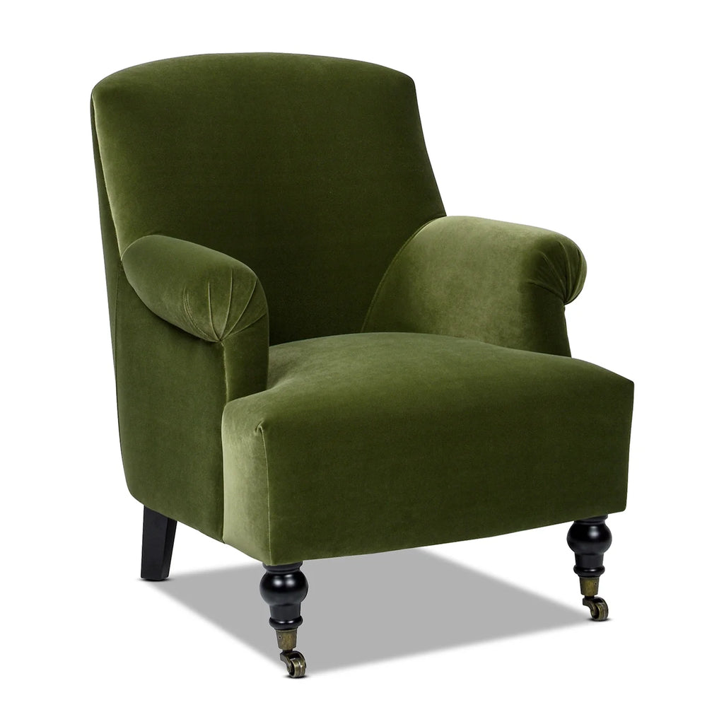 Olive Green Performance Velvet Accent Armchair M5126