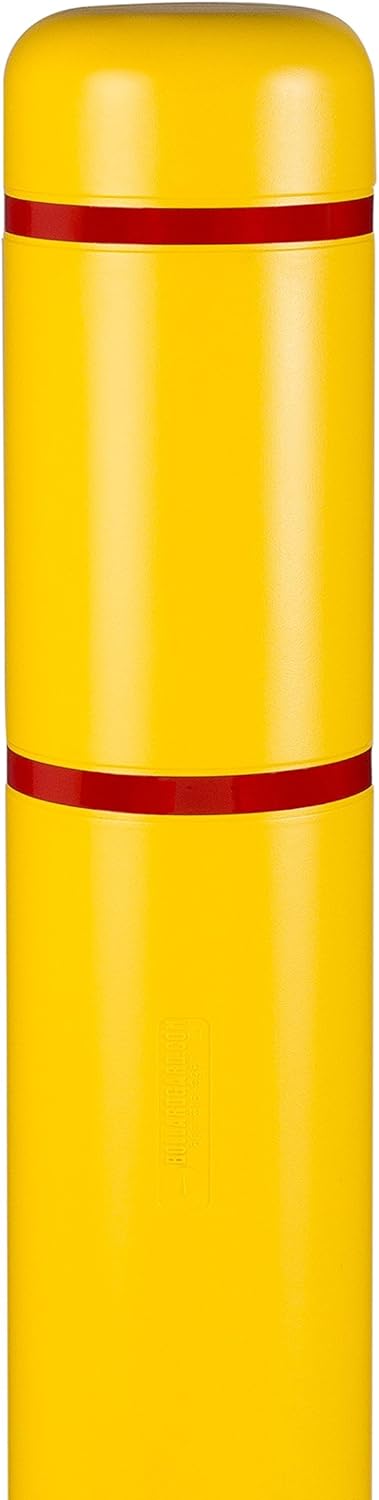 Yellow White Reflective Bollard Cover Pack of 2 S17988