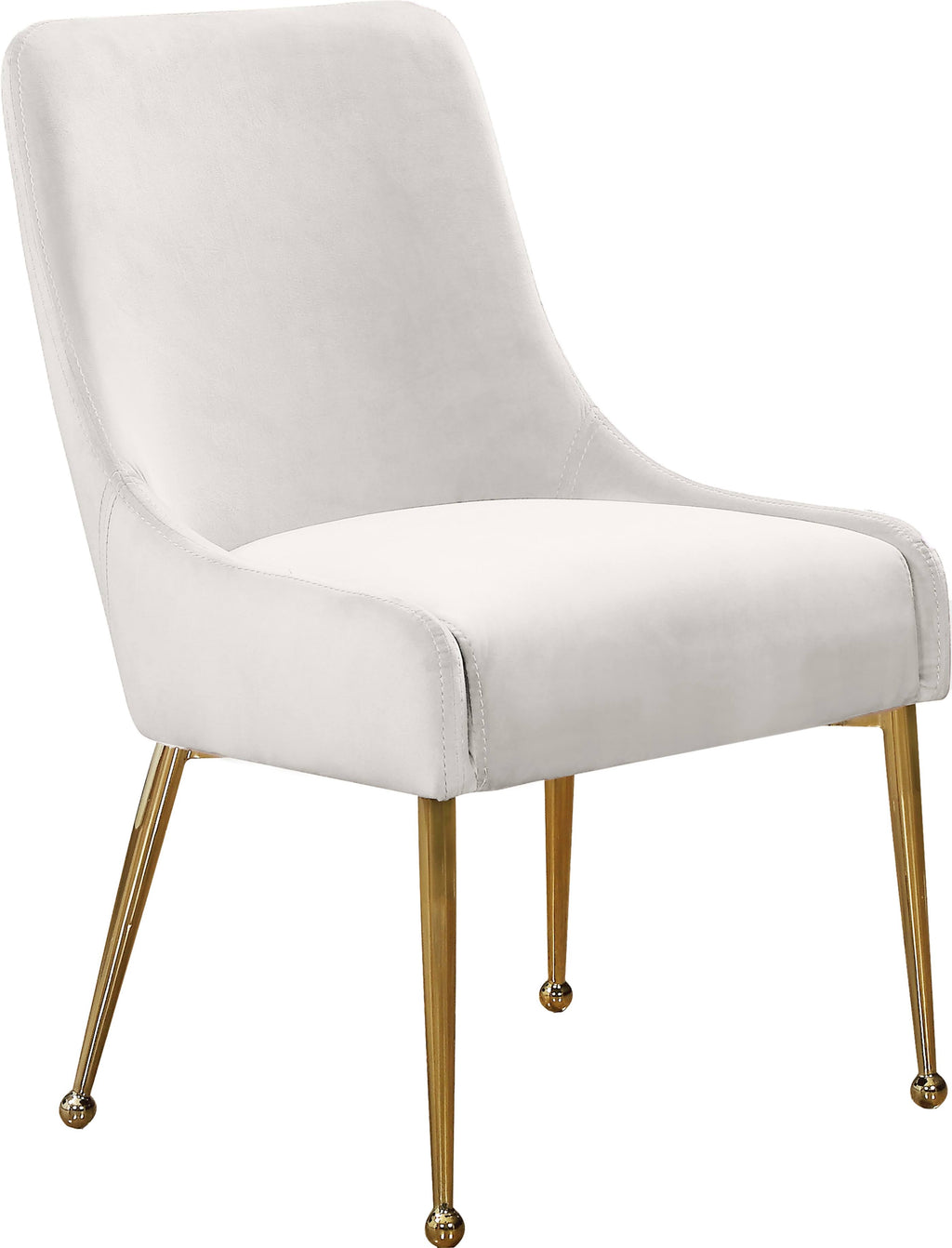 Cream Velvet Dining Chair Set of 2 C7922