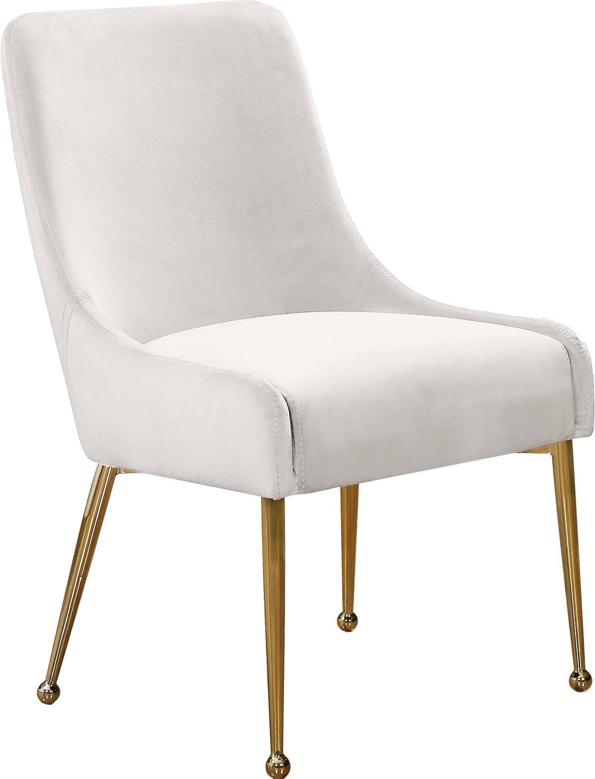 Cream Velvet Dining Chair Set of 2 C7922