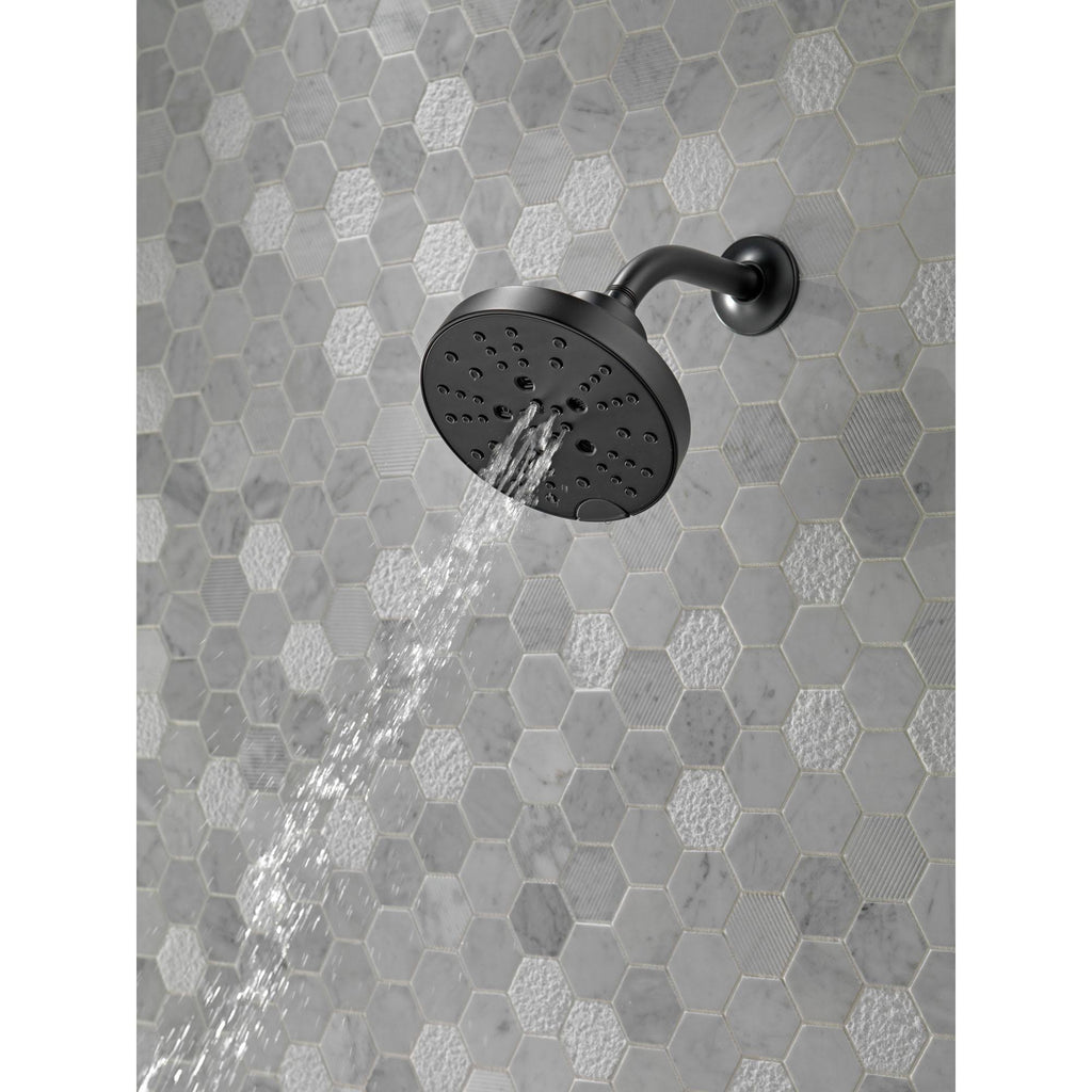 Matte Black 5-Setting Raincan Shower Head B61329