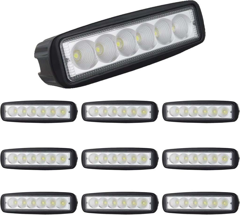 10 Pieces 6 inch 18W LED Work Light Bar A3324