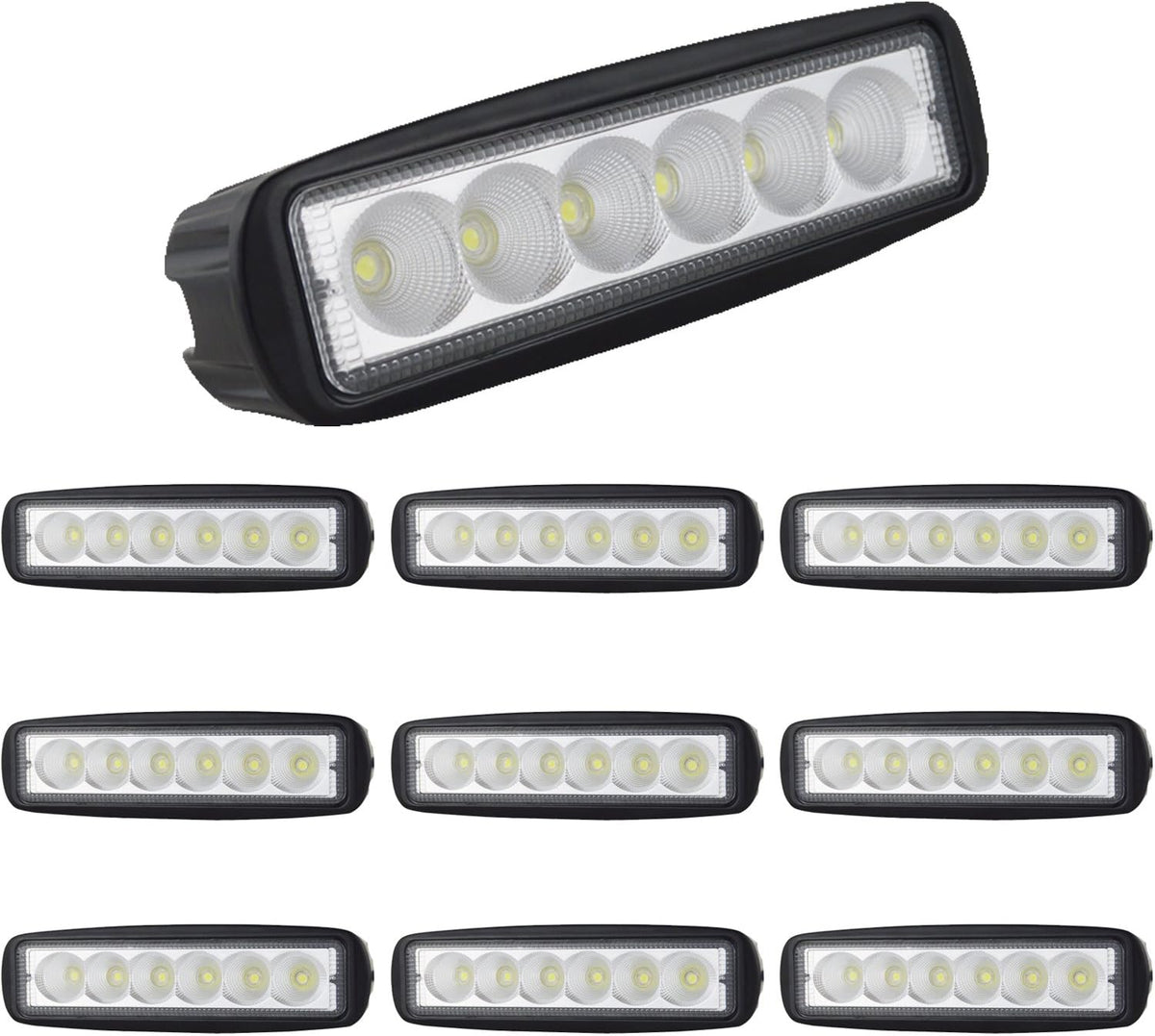 10 Pieces 6 inch 18W LED Work Light Bar A3324