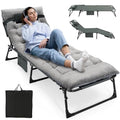 Adjustable 4-Position Folding Camping Cot with Mattress R860949