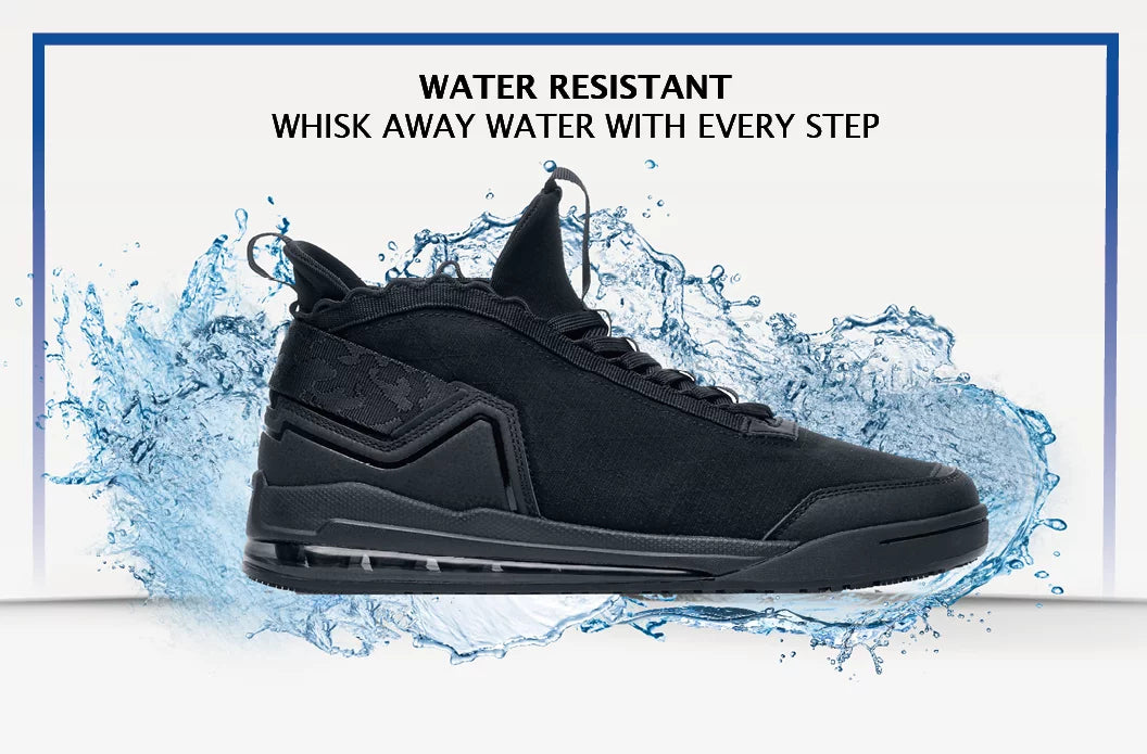 Black Water Resistant Slip Resistant Work Sneakers I344