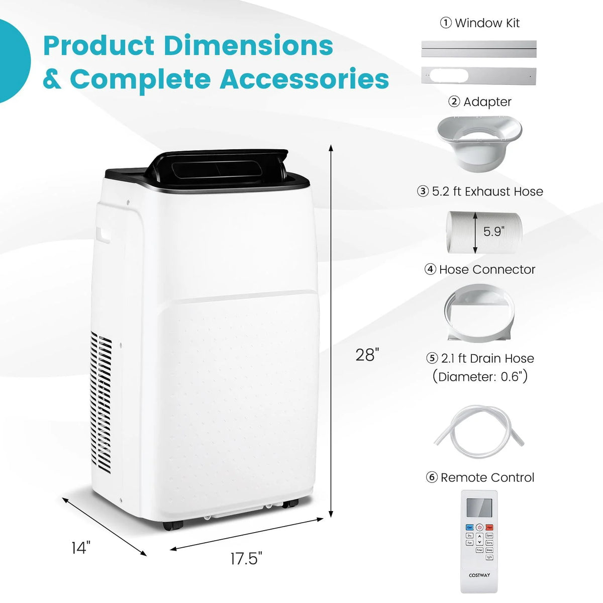 13000 BTU Smart Portable Air Conditioner & Heater C1751