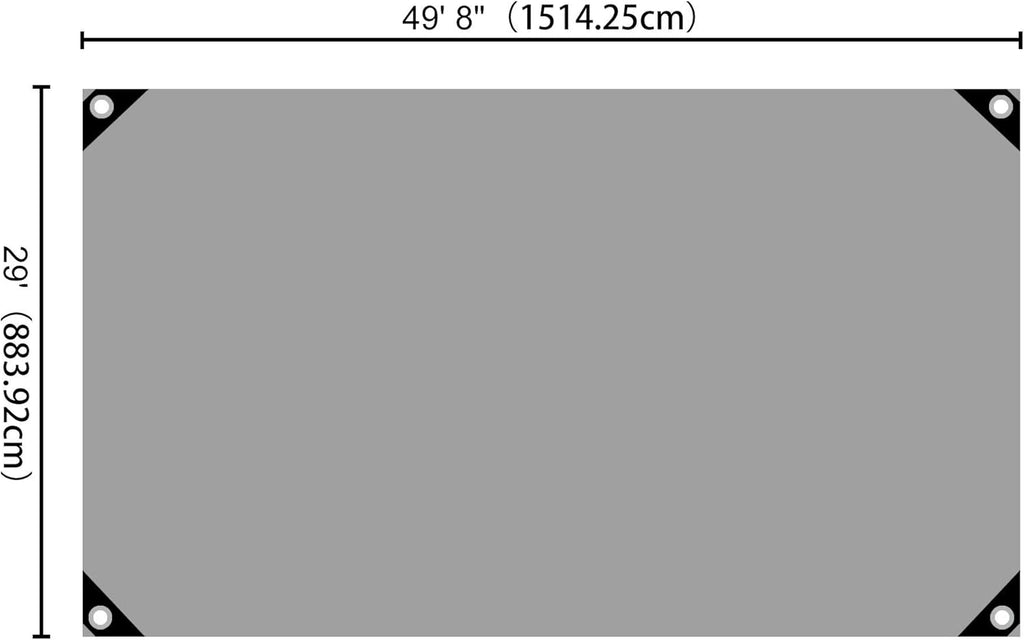 Heavy Duty Reinforced Poly Tarp Waterproof Tarpaulin 10-mil with Eyelets Q797549