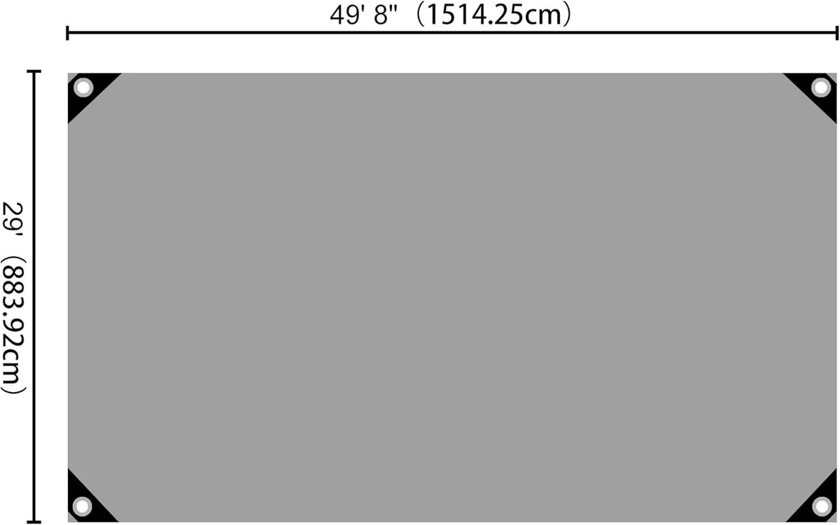 Heavy Duty Reinforced Poly Tarp Waterproof Tarpaulin 10-mil with Eyelets Q797549