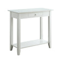 White Hall Table with Drawer/Shelf B46635