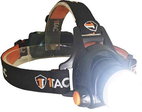 Tactical Headlamp Flashlight with Real Cree XM-L2 LED, 1200 Lumens, Rechargeable, Waterproof A892