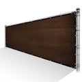 Brown Privacy Fence Screen HDPE Mesh Screen with Reinforced Grommets J757439