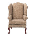 Cream Chenille Wingback Accent Chair T366731