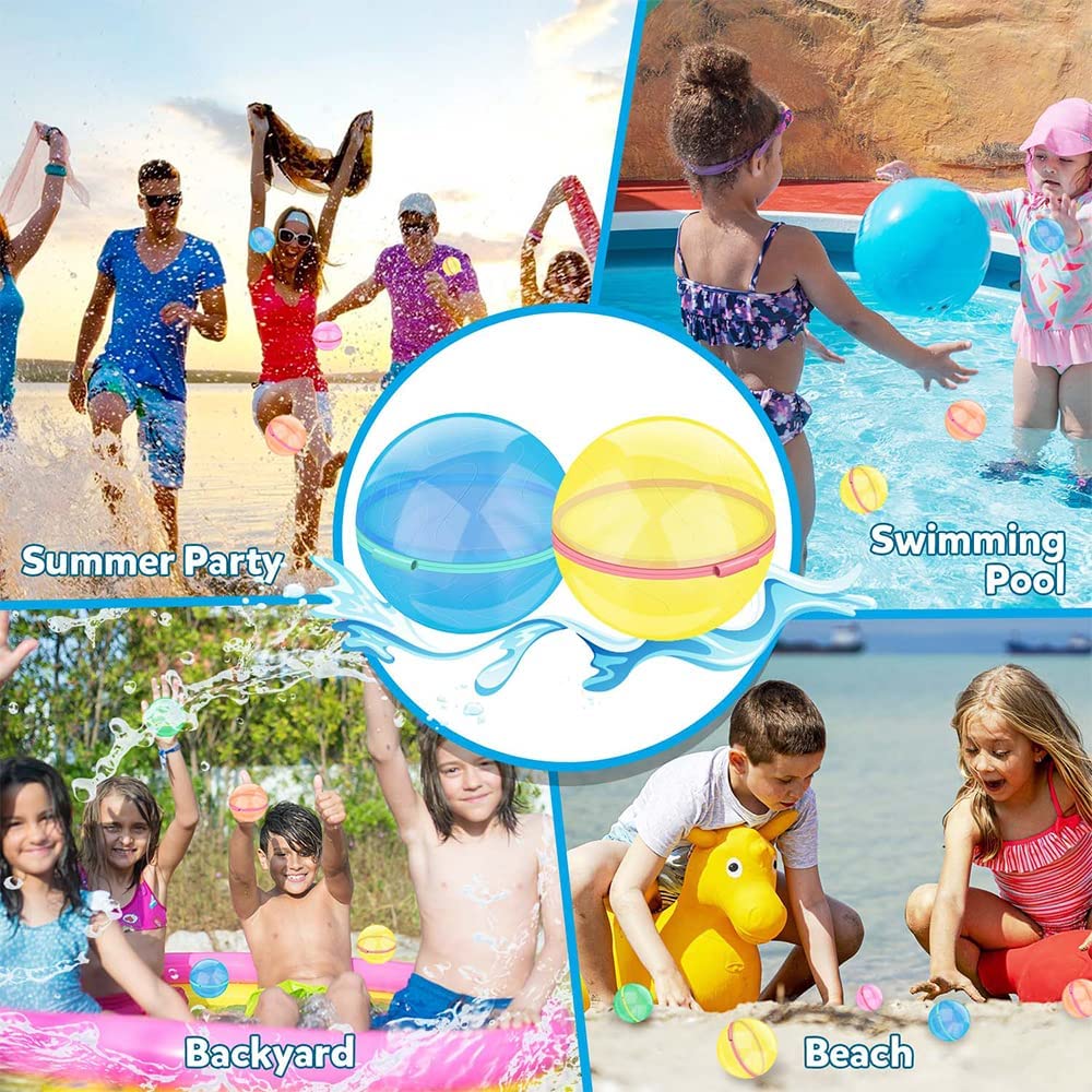 8 Pack Reusable Self Sealing Water Balloons V7416