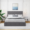 Queen Upholstered Platform Bed Frame with Hydraulic Storage T73122
