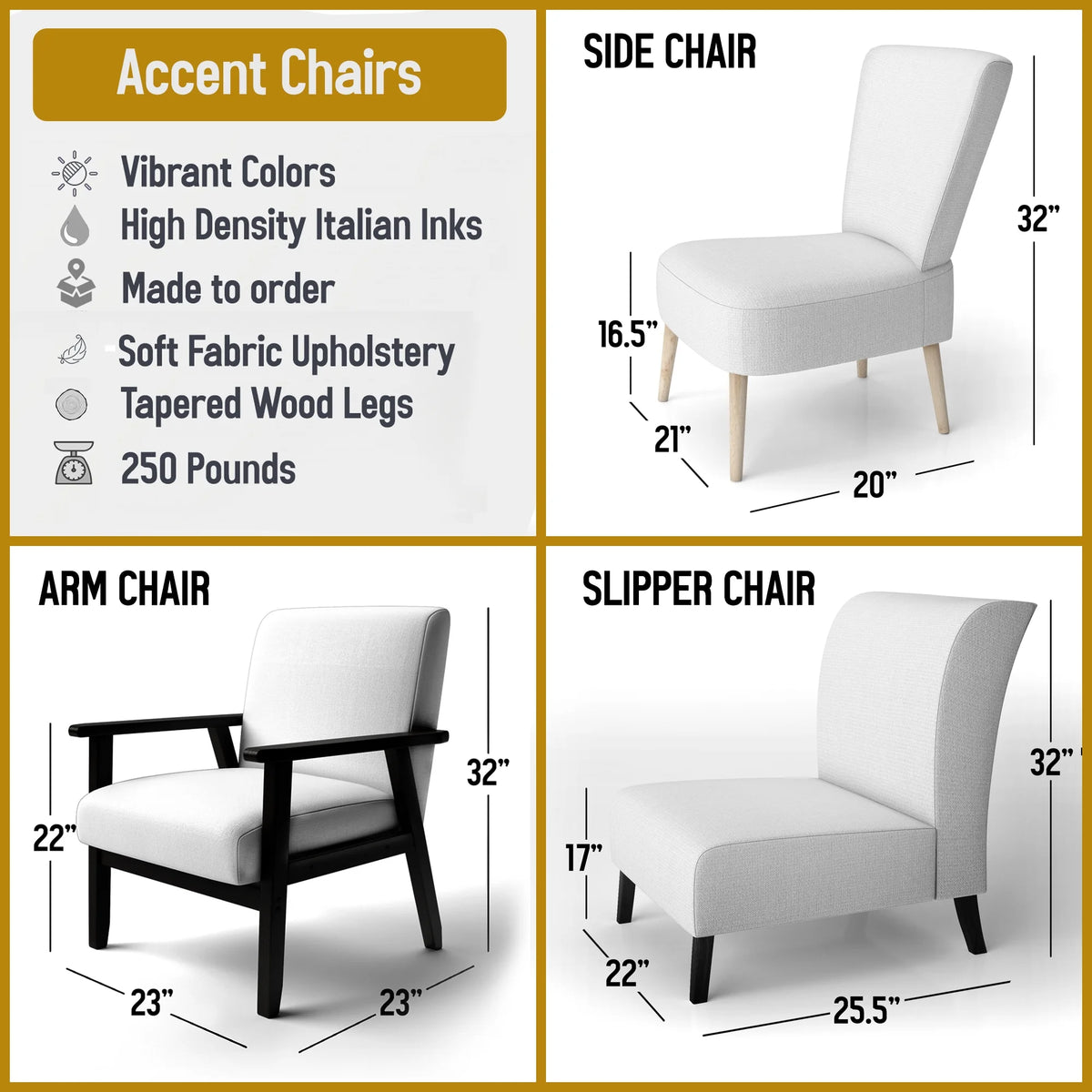 Cream Damask Upholstered Accent Chair A5477