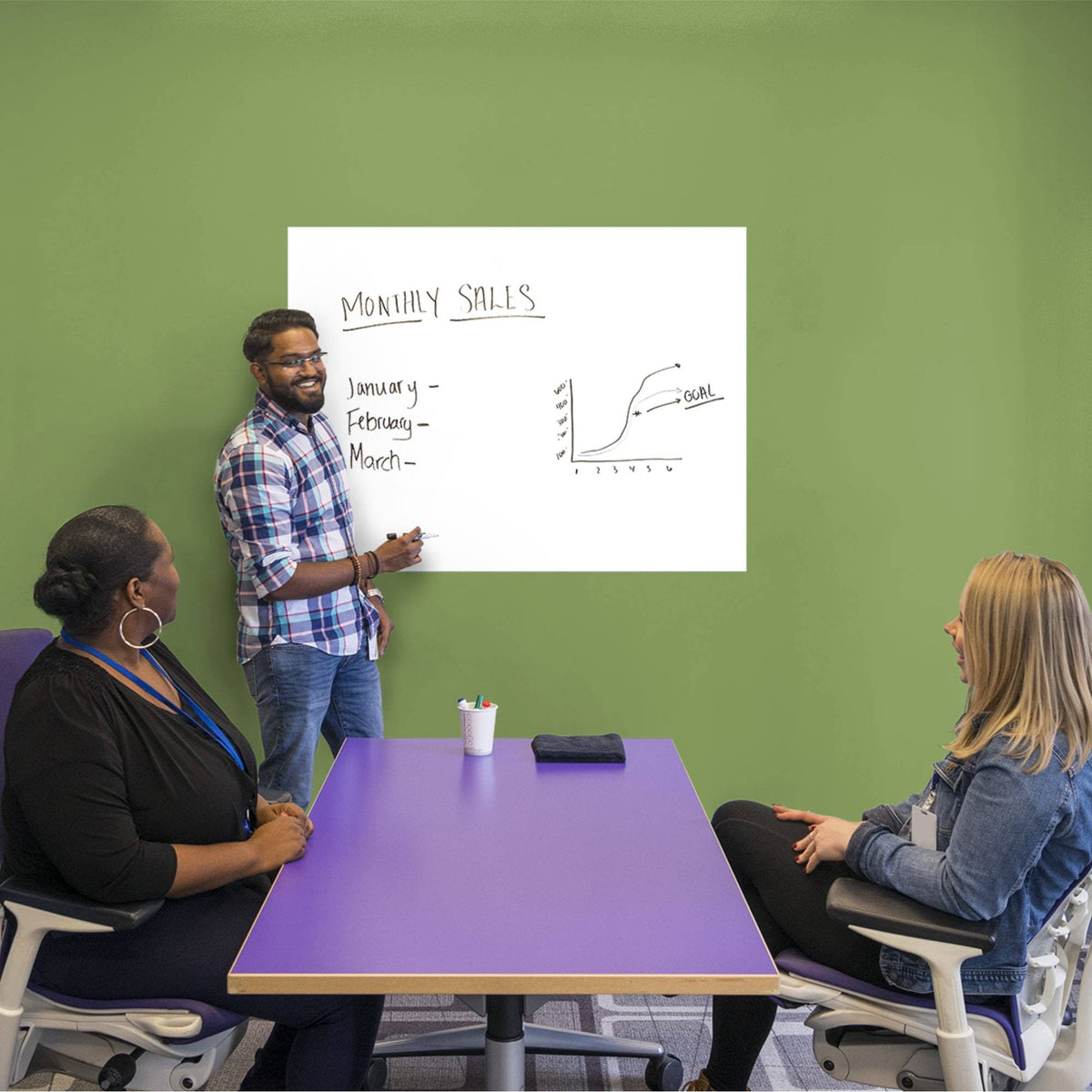 Giant Removable Whiteboard Wall Decal Z10381